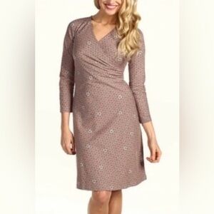 Women's Patagonia Worn Wear Bay Laurel Faux Wrap Dress in Celestial Nickel. M